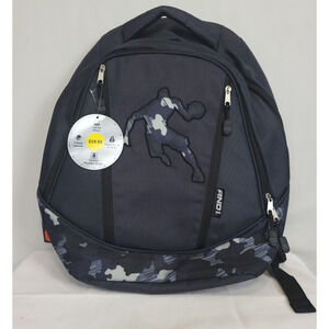 And1 Black & Gray Backpack Book Laptop Bag Padded Adjustable Strap